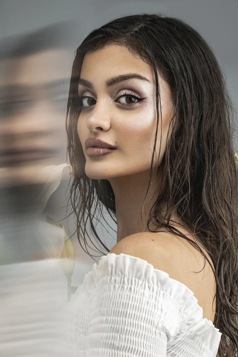 Beauty Photography | Sana Varshochi and Lily Flowers