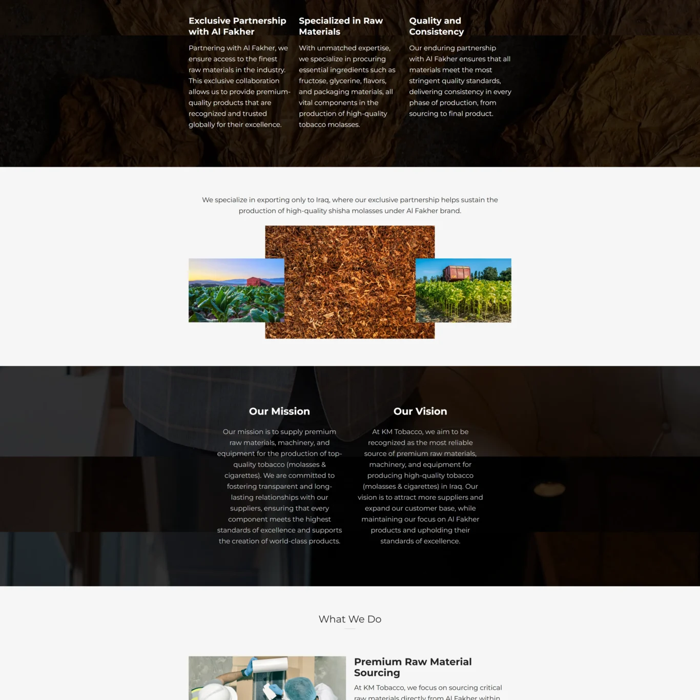 KM Tobacco | Tobacco Trading Website Design Dubai | Masoud Raoufi Photography Services KM Tobacco | Tobacco Trading Website Design Dubai