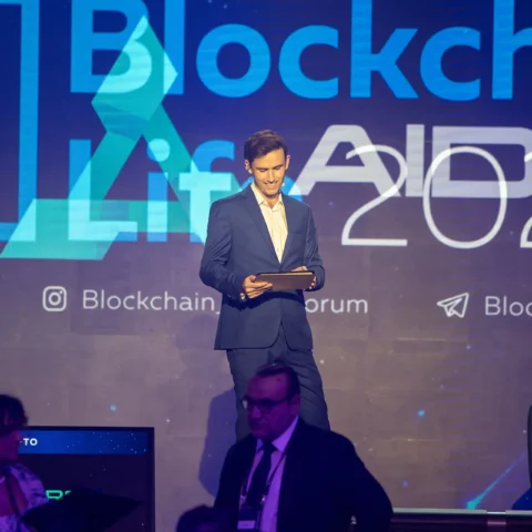 Professional event coverage team filming corporate conference in Dubai