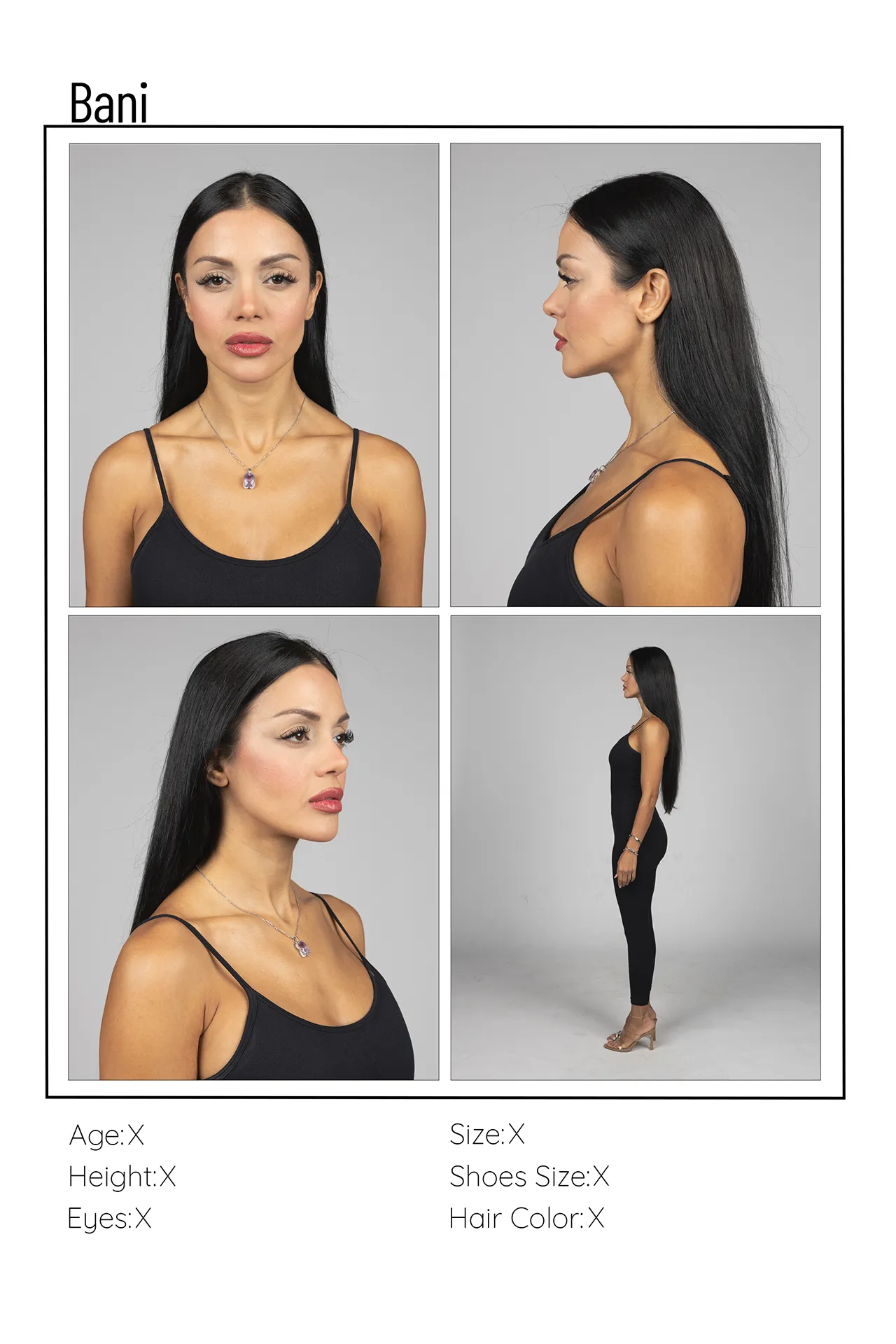 female model portfolio polaroid photography Dubai studio