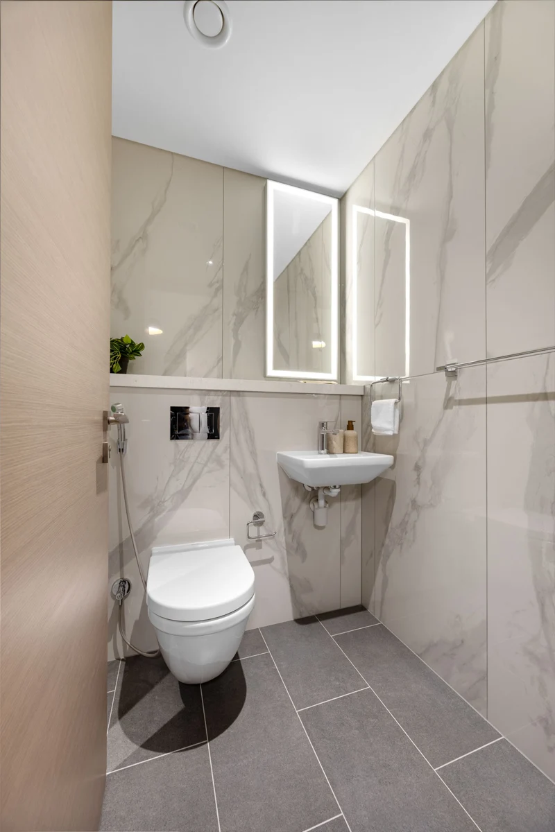 Home office workspace, Airbnb 3-bedroom at Crest Grande, Sobha Hartland, Dubai