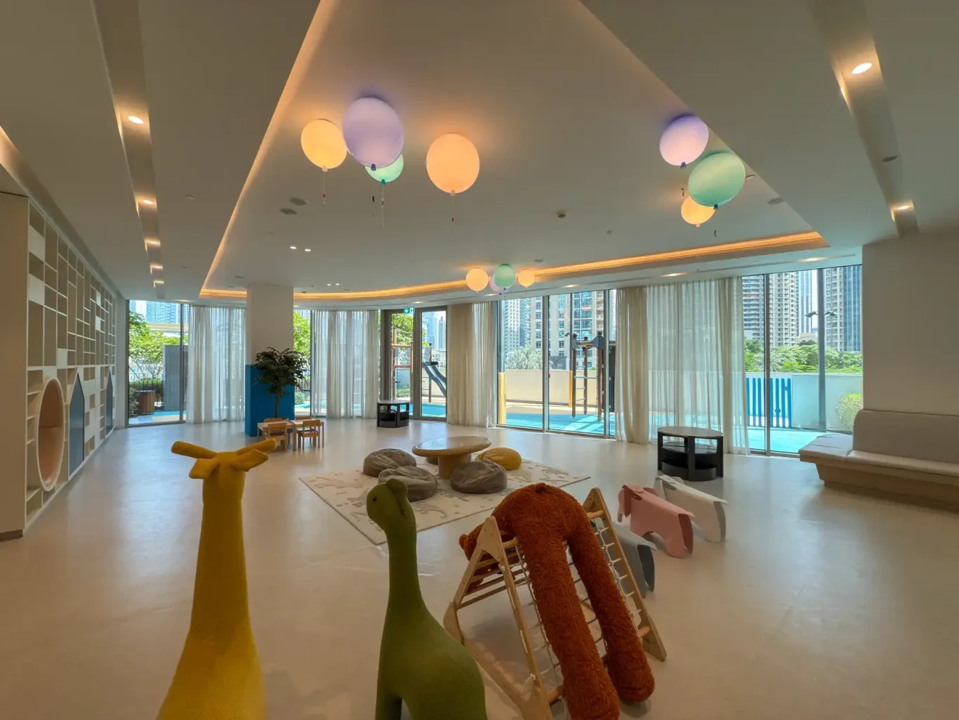 Children's playroom lounge at Grande Signature, Downtown Dubai, photographed for StayComfy Holiday Homes.