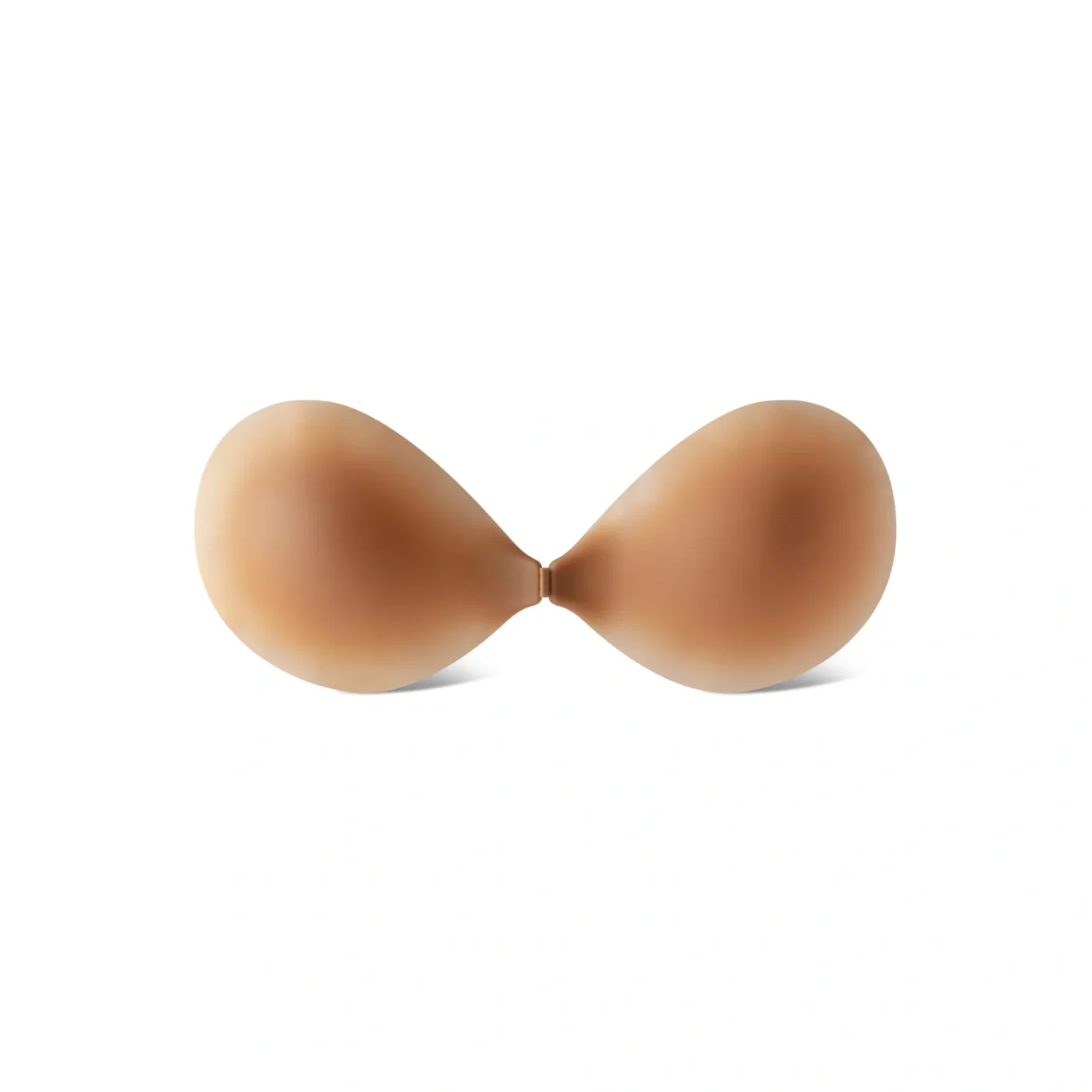 LITCHY adhesive silicone bra in shade Wood on white. Premium e-commerce product photography for LITCHY by MRPS in Dubai.