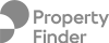 Property Finder logo with abstract gray shapes to the left of the 'Property Finder' text.