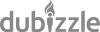 Dubizzle wordmark in gray with a stylized flame graphic above the letters.